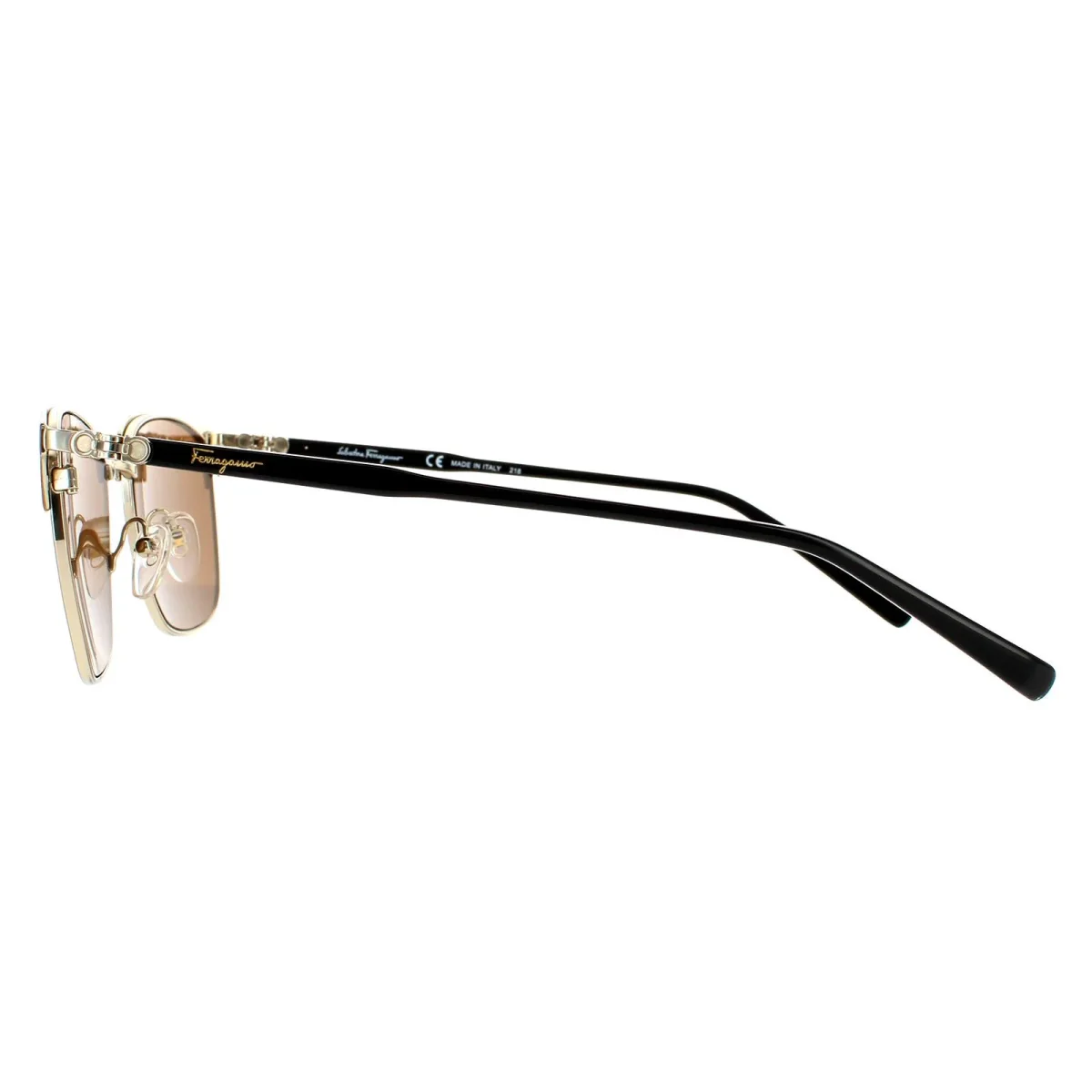 Salvatore Ferragamo Sunglasses SF180S 271 Havana Shiny Gold With Black Brown - Image 4