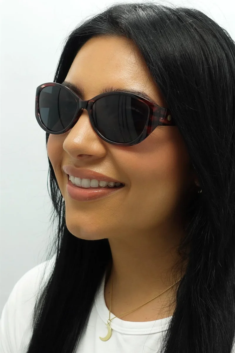 Smarty Sunglasses X2118 C Transparent Fiber Fuchsia Red Grey - Image 6