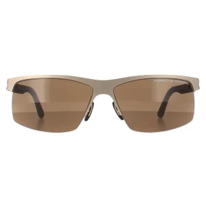 Porsche Design Sunglasses P8561 B Gold & Grey Brown