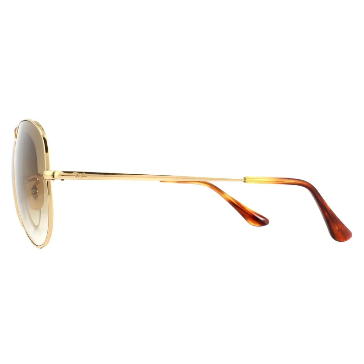 Ray-Ban Sunglasses Aviator Metal II RB3689 914751 Gold Brown Gradient - Image 4