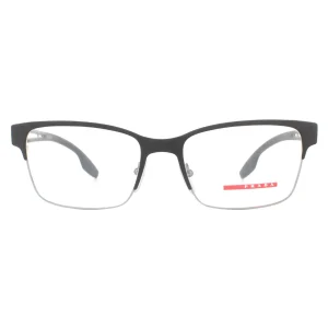 Prada Sport Glasses Frames PS55IV 6BJ1O1 Black and Gunmetal Rubber Men