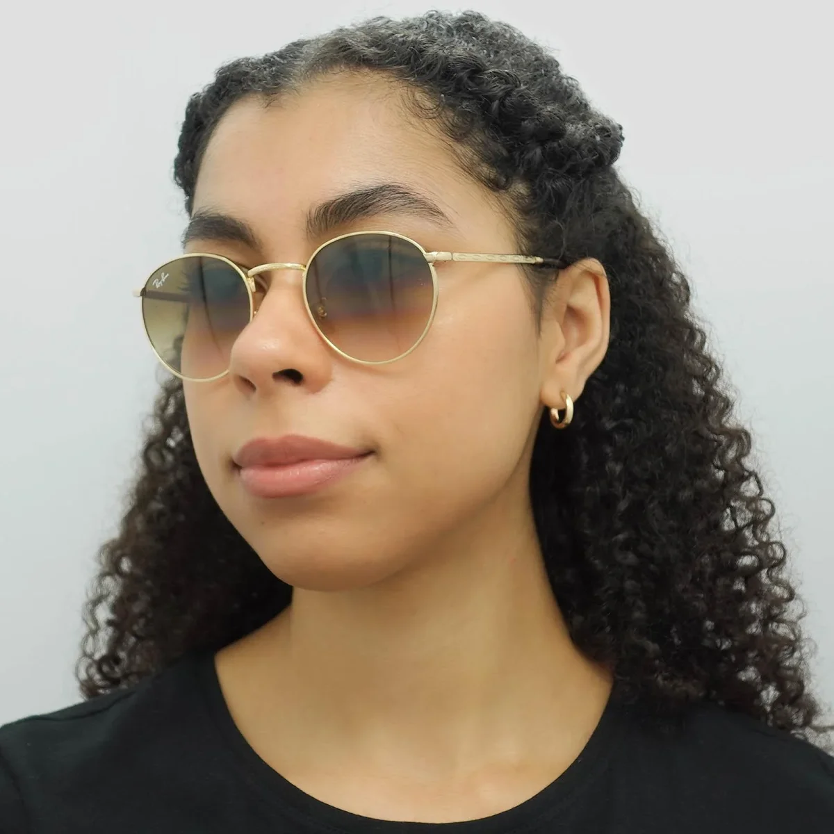 Ray-Ban Sunglasses RB3637 New Round 001/51 Gold Brown Gradient - Image 7