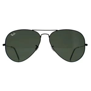 Ray-Ban Sunglasses Aviator 3025 Black Green Polarized 002/58 62mm