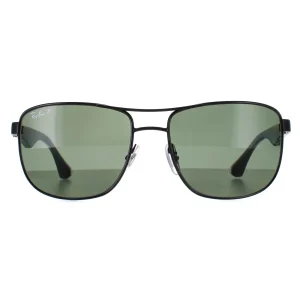 Ray-Ban Sunglasses 3533 002/9A Black & Transparent Green Polarized
