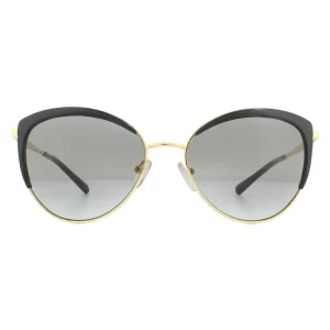 Michael Kors Sunglasses Biscayne MK1046 110011 Light Gold Black Dark Grey Gradient