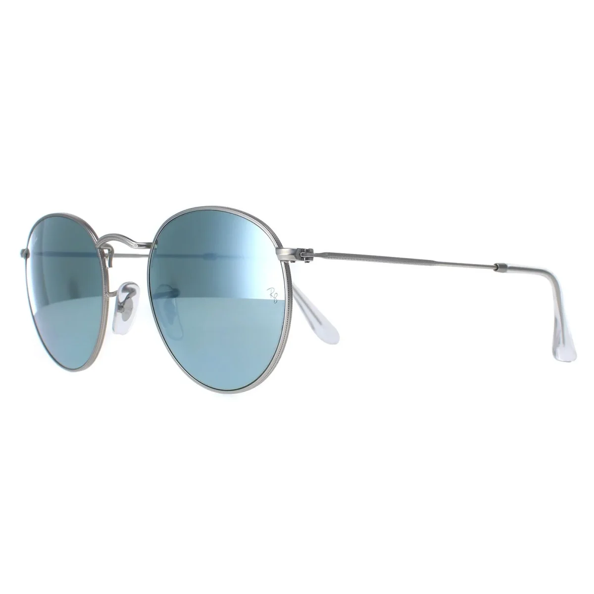 Ray-Ban Sunglasses Round Metal 3447 019/30 Silver Silver Flash Mirror - Image 3