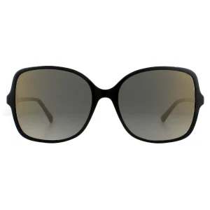 Jimmy Choo Sunglasses JUDY/S 807 FQ Black Transparent Grey Gradient Gold Mirror