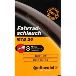 Câmara de Ar CONTINENTAL BTT 26×1,75/2,50 Presta 42 mm