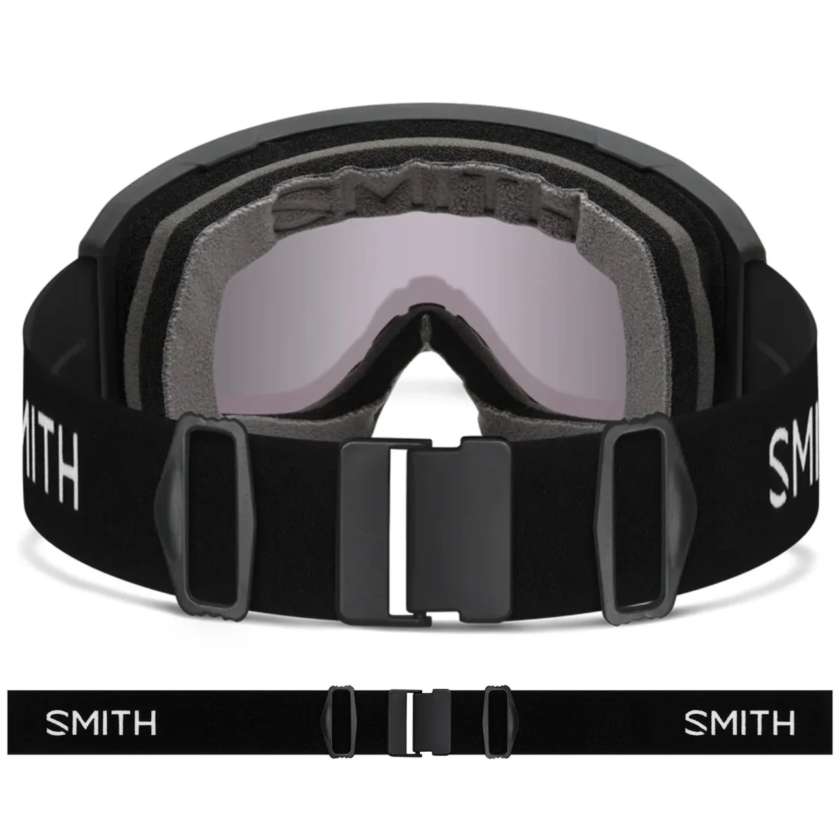 Smith Ski Goggles Preview 0JX 4B Black ChromaPop Everyday Blue Mirror - Image 5