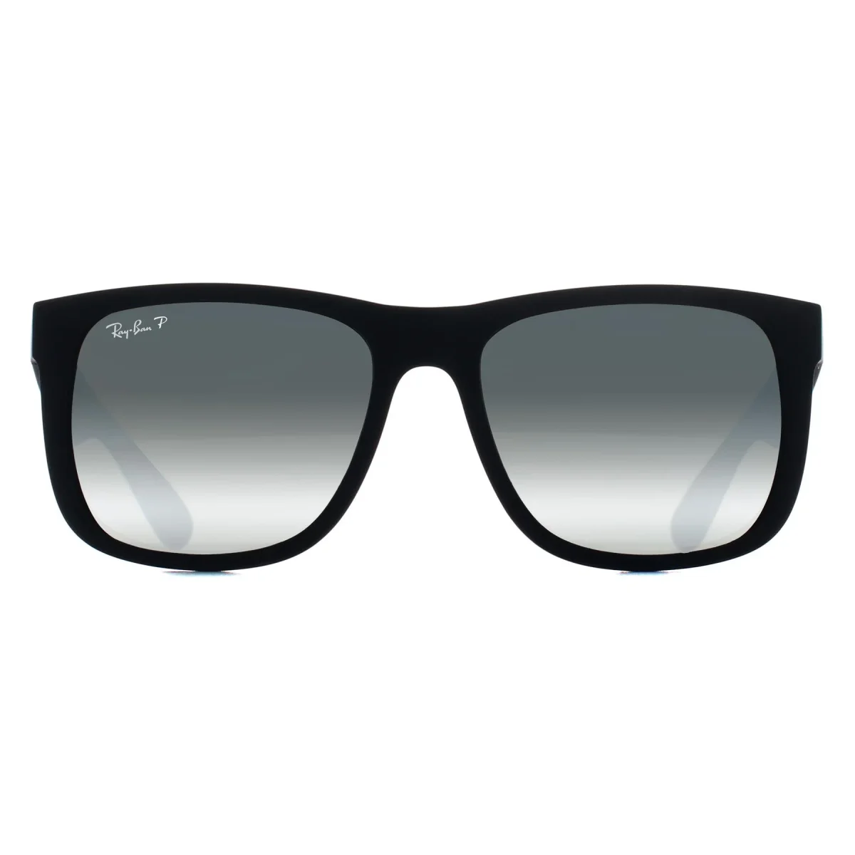 Ray-Ban Sunglasses RB4165 Justin 622/Y4 Rubber Black Silver Mirror Polarized