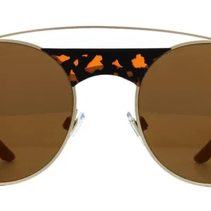 Giorgio Armani Sunglasses AR6047 30027D Matte Pale Gold Brown Mirror Bronze