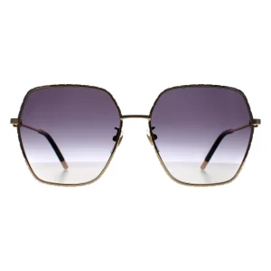 Furla Sunglasses SFU628 0300 Gold Grey Smoke Gradient