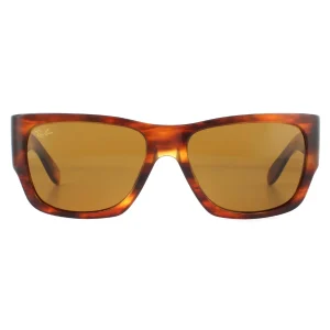 Ray-Ban Sunglasses Nomad RB2187 954/33 Striped Havana Brown B-15