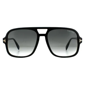 Tom Ford Sunglasses Falconer FT0884 01B Shiny Black Gray Gradient