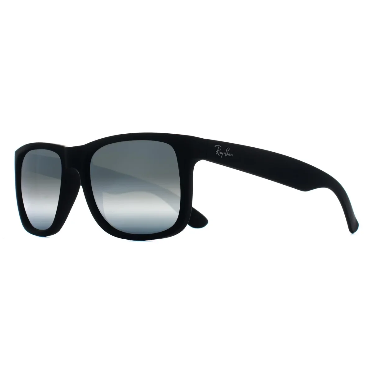 Ray-Ban Sunglasses RB4165 Justin 622/Y4 Rubber Black Silver Mirror Polarized - Image 3
