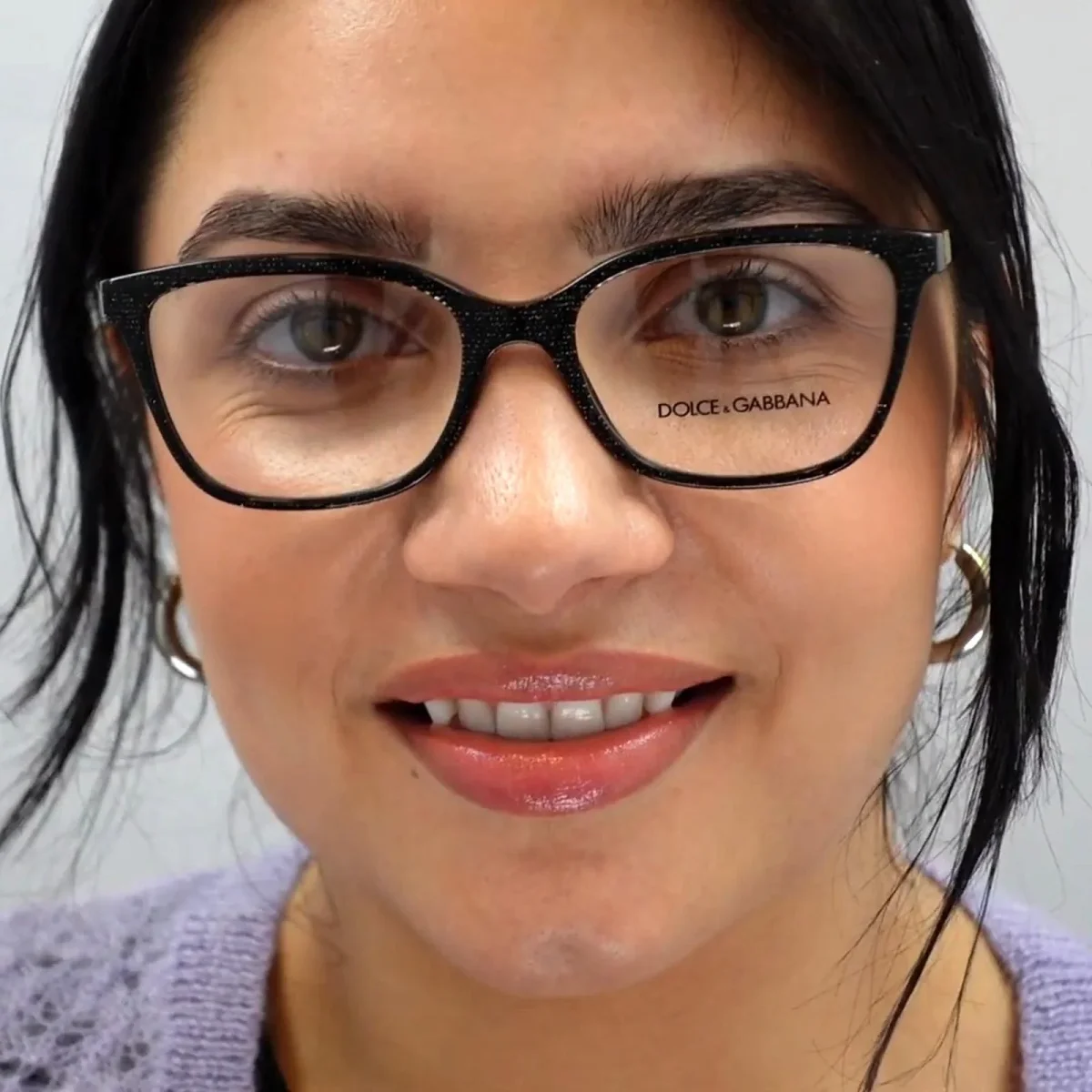 Dolce & Gabbana Glasses Frames DG3317 3218 Glitter Gold Striped Black Women - Image 8