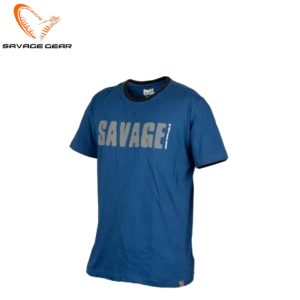 T-Shirt Simply Savage azul XL