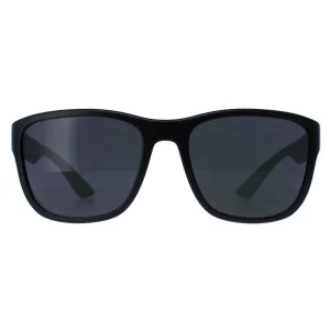 Prada Sport Sunglasses PS01US DG009R Black Rubber Blue