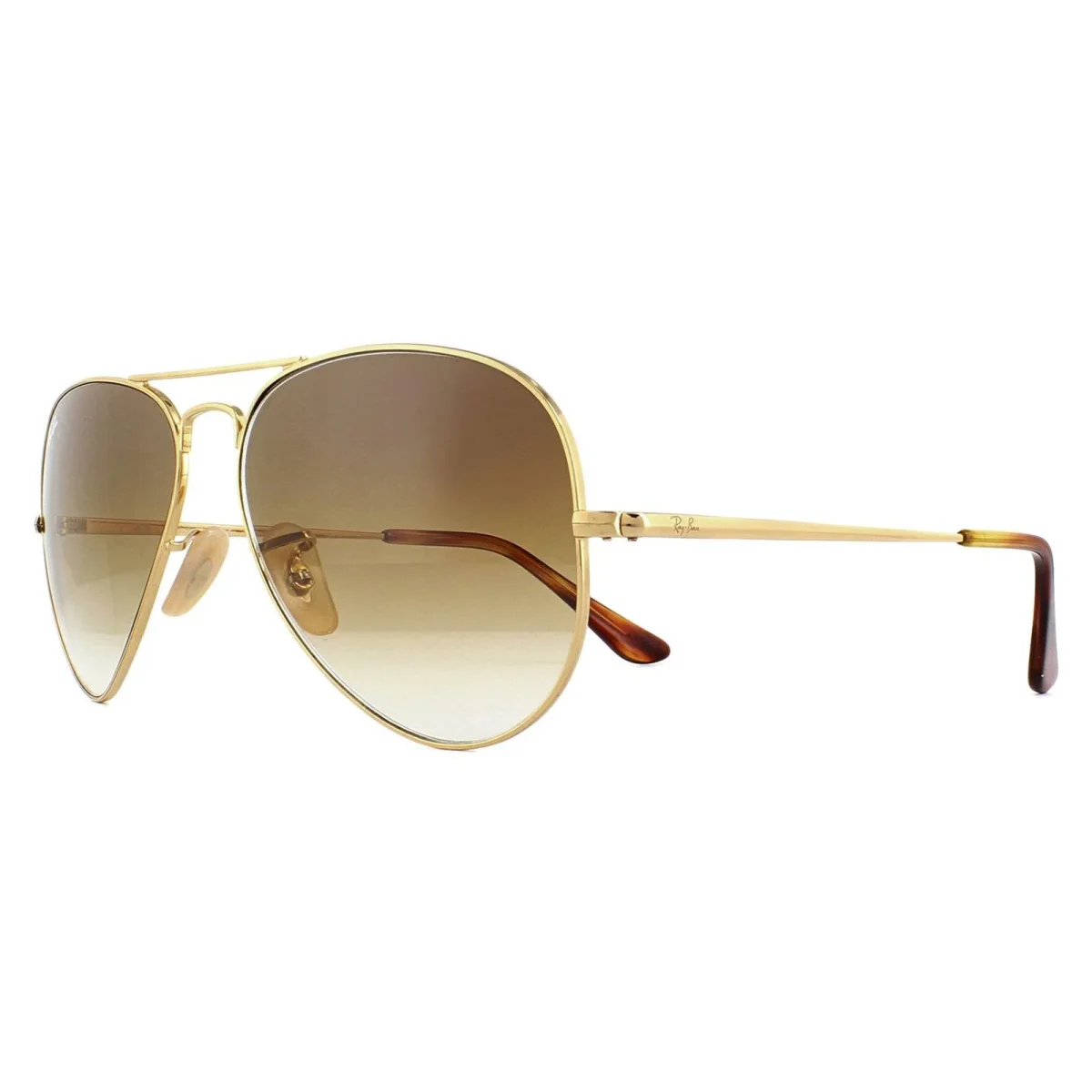 Ray-Ban Sunglasses Aviator Metal II RB3689 914751 Gold Brown Gradient - Image 3