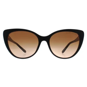 Ralph Lauren Sunglasses RL8215BU 500113 Shiny Black Brown Gradient