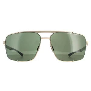 Porsche Design Sunglasses P8919 B Light Gold Black Green