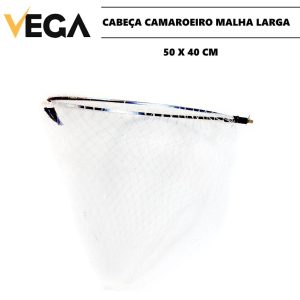 Cabeça camaroeiro Vega nylon malha larga 50x40cm