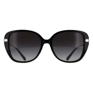 Michael Kors Sunglasses MK2185BU Flatiron 30058G Shiny Black Dark Grey Gradient