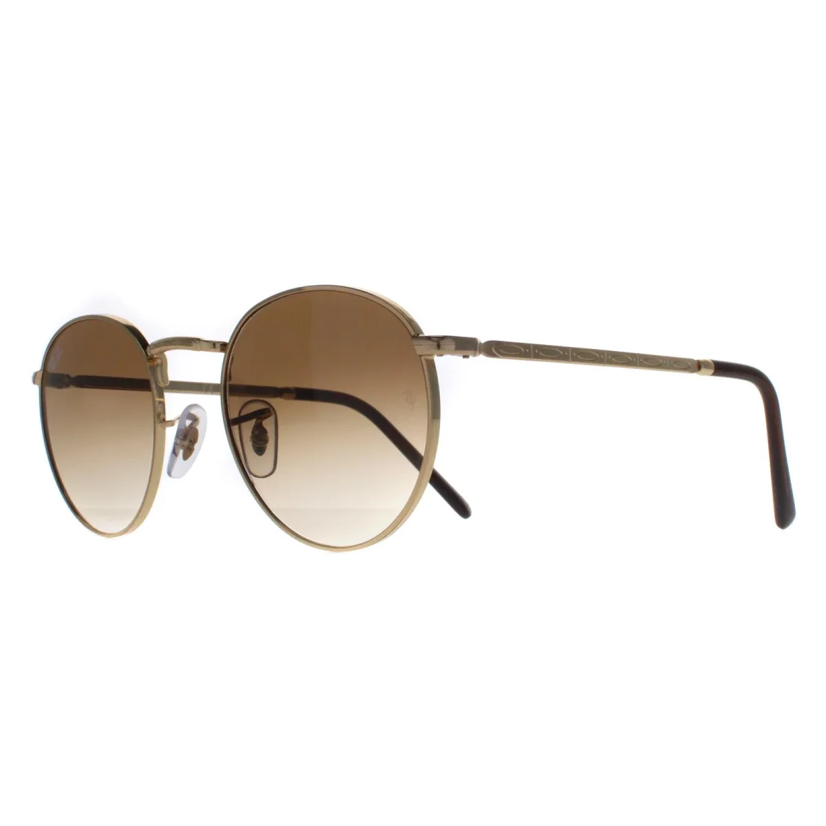 Ray-Ban Sunglasses RB3637 New Round 001/51 Gold Brown Gradient - Image 3