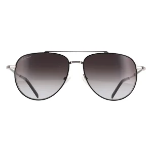 Salvatore Ferragamo Sunglasses SF226S 086 Black Light Ruthenium Grey Gradient