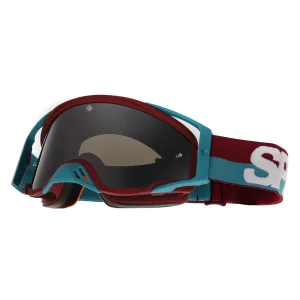 Spy MX Motocross Goggle Foundation Plus 3200000000006 Bolt Teal HD Smoke with Silver Spectra Mirror HD Clear