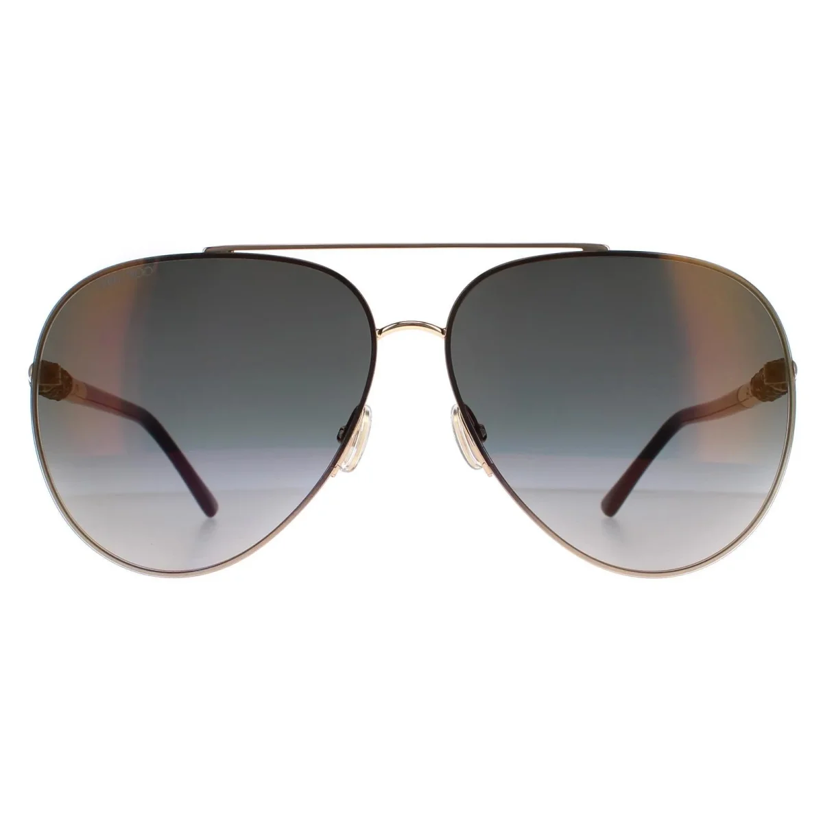 Jimmy Choo Sunglasses GRAY/S RHL FQ Gold Black Grey Gradient Gold Mirror - Image 2