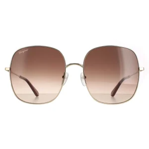 Salvatore Ferragamo Sunglasses SF300S 703 Gold Brown Gradient