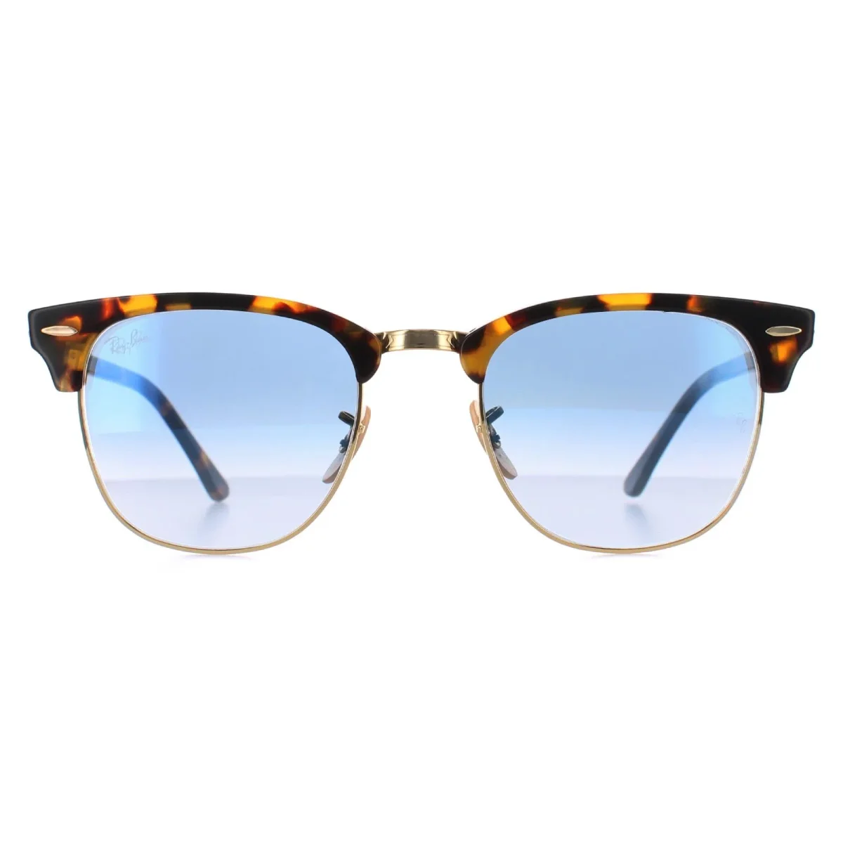 Ray-Ban Sunglasses Clubmaster 3016 13353F Yellow Havana Light Blue Gradient - Image 2