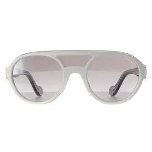 Moncler Sunglasses ML0052 21C White Transparent Grey Grey