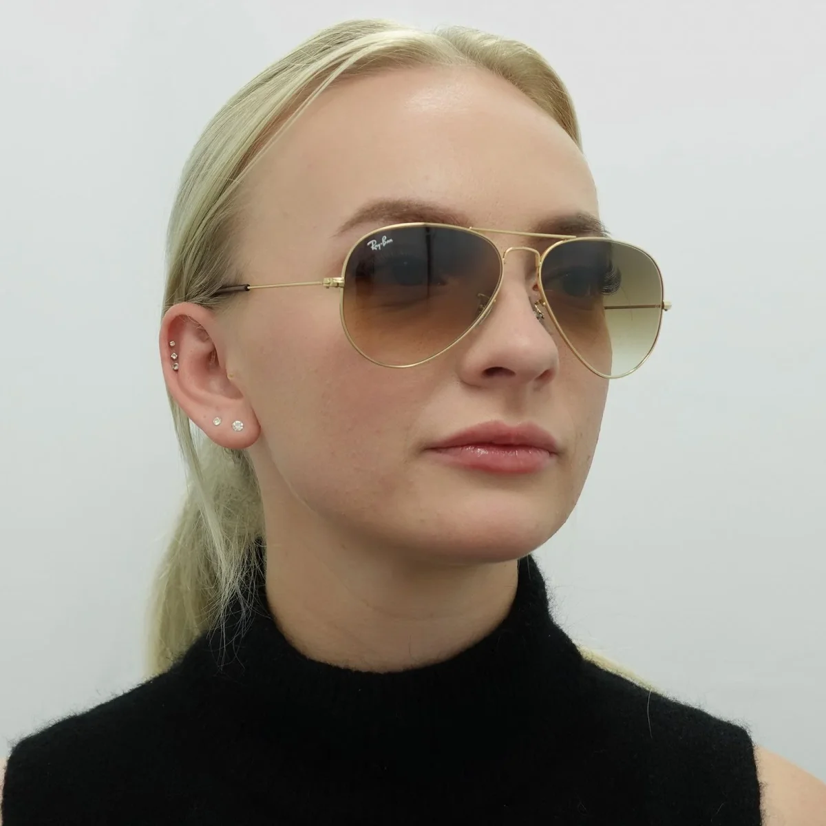 Ray-Ban Sunglasses Aviator RB3025 001/51 Gold Brown Gradient 62mm Large - Image 7