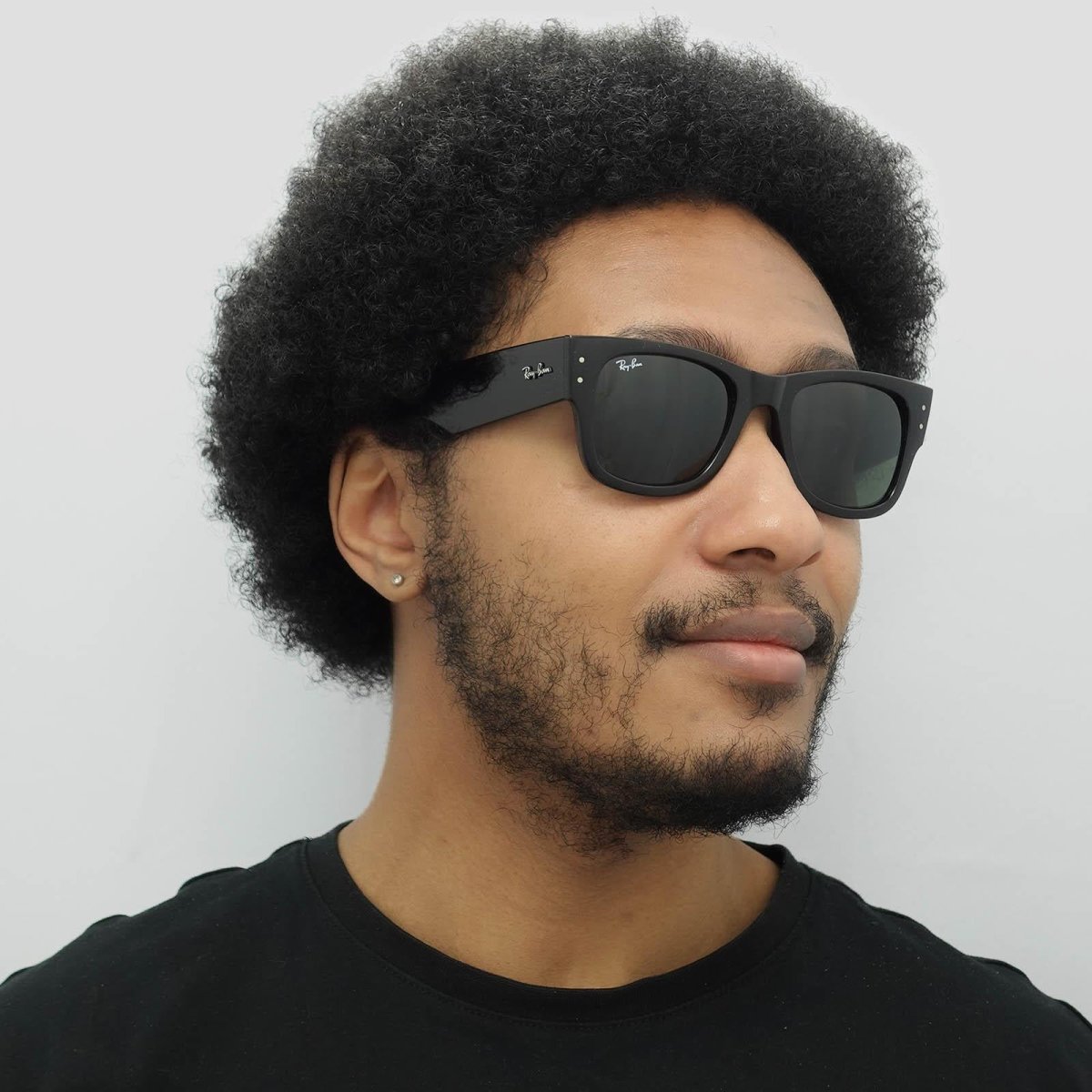 Ray-Ban Sunglasses RB0840S Mega Wayfarer 901/31 Polished Black Green - Image 8