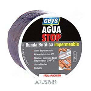 AGUASTOP BANDA IMPERMEABILIZANTE DE BUTILO CINZA (10 CM X 10 M)